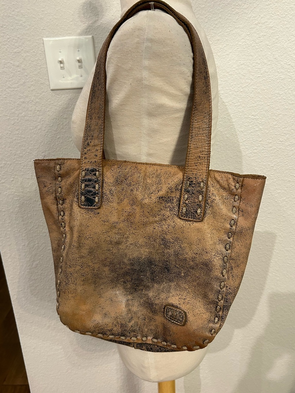 Bed Stu distressed leather Stevie tote bag